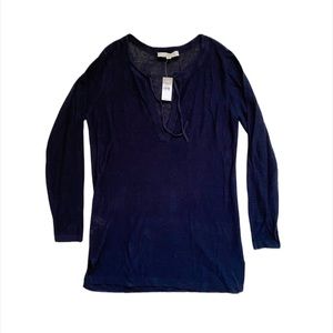 NWT Loft navy linen tunic